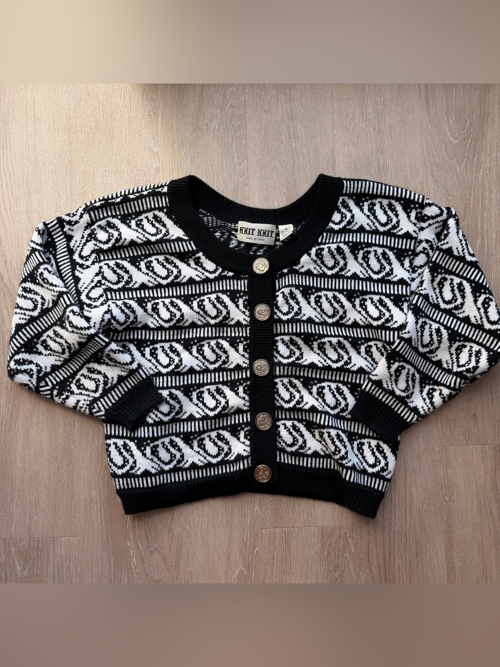 Vintage Knit Knit patterned cardigan